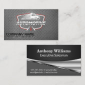 Semi Truck Logo Metaal | Stalen Patroon Visitekaartje (Voorkant / Achterkant)