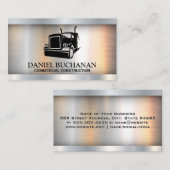 Semi Truck Logo | Metaal Visitekaartje (Voorkant / Achterkant)