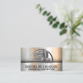 Semi Truck Logo | Metaalborstel Visitekaartje (Staand voorkant)