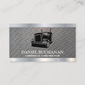 Semi Truck Logo | Metaalstaal Visitekaartje (Voorkant)