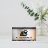 Semi Truck Logo | Metallisch | Marmer Visitekaartje (Staand voorkant)