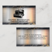 Semi Truck Logo | Metallisch | Marmer Visitekaartje (Voorkant / Achterkant)
