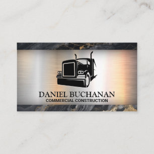 Semi Truck Logo Metallisch Marmer Visitekaartje
