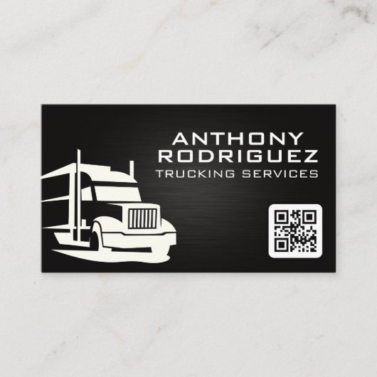 Semi Truck Logo | Veiling | Qr-code Visitekaartje (Voorkant)