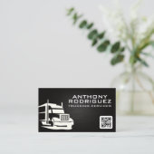 Semi Truck Logo | Veiling | QR-code Visitekaartje (Staand voorkant)