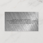 Semi Truck Logo | Versleten metalen achtergrond Visitekaartje (Achterkant)