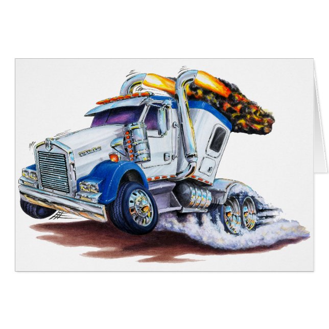 Semi Truck met slaapcabine (Voorkant Horizontaal)