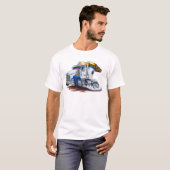Semi Truck met slaapcabine T-shirt (Voorkant volledig)