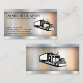 Semi Truck | Metaal | Logistiek Visitekaartje (Voorkant / Achterkant)
