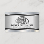 Semi Truck Metal Logo | Metaalborstel Visitekaartje (Voorkant)