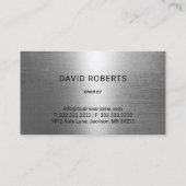 Semi Truck Moderne Metallic Professionele Trucking Visitekaartje (Achterkant)