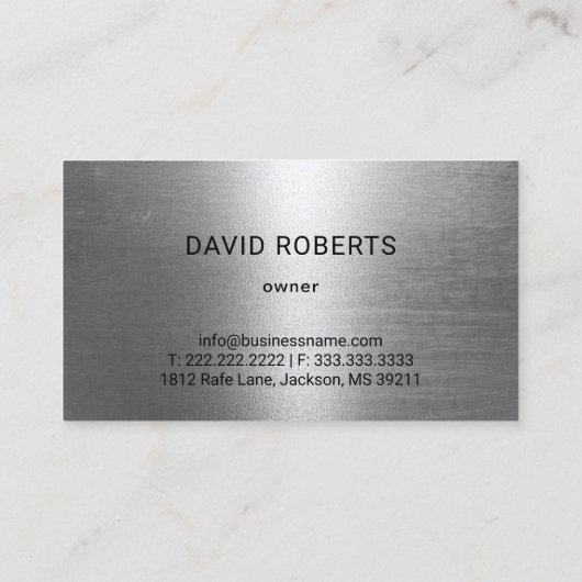 Semi Truck Moderne Metallic Professionele Trucking Visitekaartje (Achterkant)