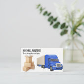 Semi Truck | Movers | Visitekaartje dozen (Staand voorkant)