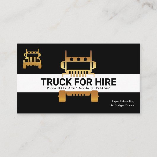 Semi Truck Name Holder TransportDriver Visitekaartje (Voorkant)