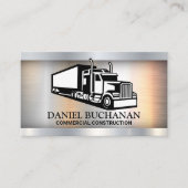 Semi Truck-pictogram | Metaalborstel Visitekaartje (Voorkant)
