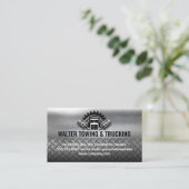 Semi Truck Pistons | Industrieel staal Metallic Visitekaartje (Staand voorkant)