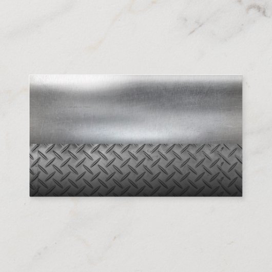 Semi Truck Pistons | Industrieel staal Metallic Visitekaartje (Achterkant)