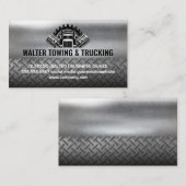 Semi Truck Pistons | Industrieel staal Metallic Visitekaartje (Voorkant / Achterkant)