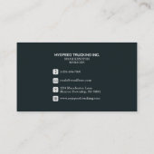 Semi Truck Professional Logistics Trucking Visitekaartje (Achterkant)