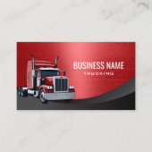 Semi Truck Professional Trucking Red Metal Visitekaartje (Voorkant)