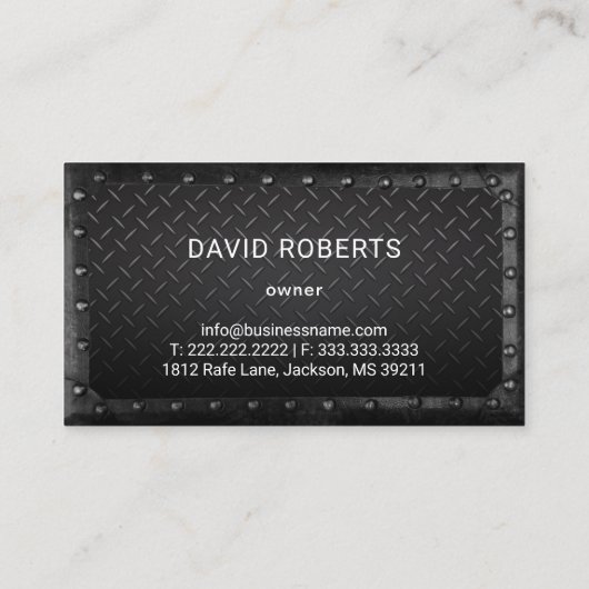 Semi Truck Professioneel Metaal Lijst Trucking Visitekaartje (Achterkant)