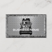 Semi Truck Professioneel Metaal Lijst Trucking Visitekaartje (Voorkant)