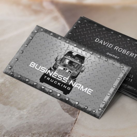 Semi Truck Professioneel Metaal Lijst Trucking Visitekaartje