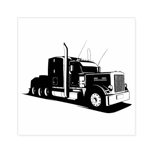 Semi Truck Rubberstempel (Afrduk)