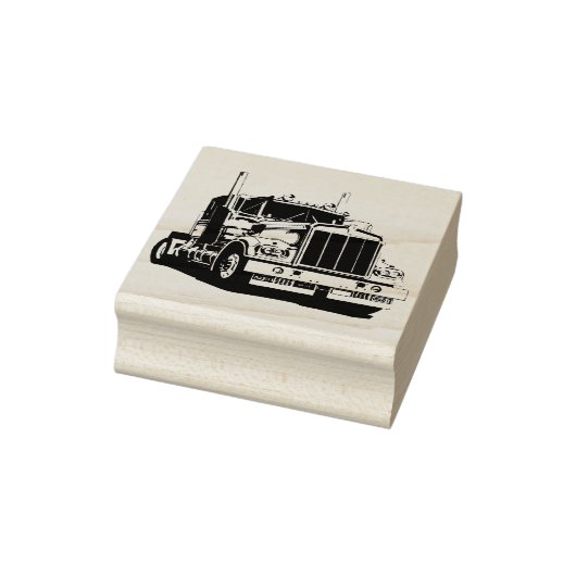 Semi Truck Rubberstempel (Stempel)