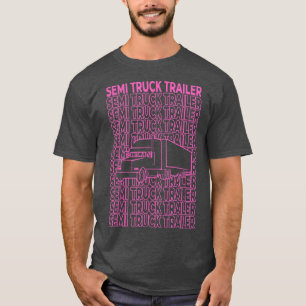 Semi Truck Trailer Pastel Aesthetisch  T-shirt