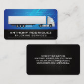 Semi Truck | Transport Deliveries | Tech Visitekaartje (Voorkant / Achterkant)