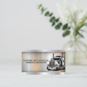 Semi Truck Transport Driving | Metal Visitekaartje (Staand voorkant)