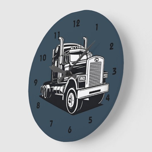 Semi Truck Transport Highway Cool Driver Grote Klok (Hoek)