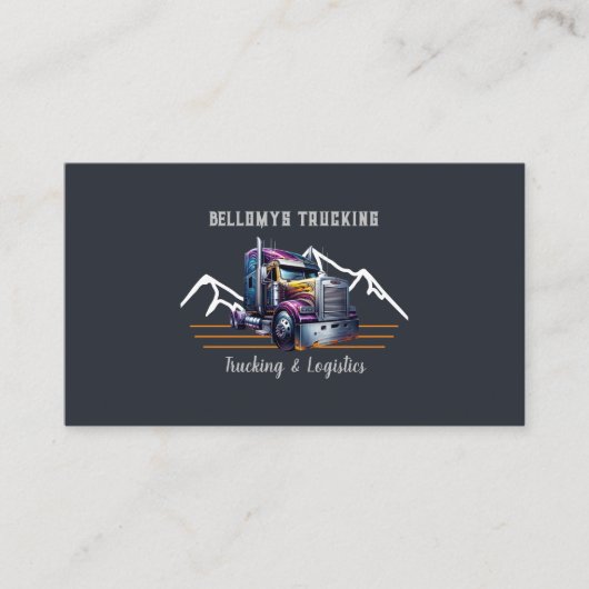 Semi Truck Trucking en Logistiek Visitekaartje (Voorkant)