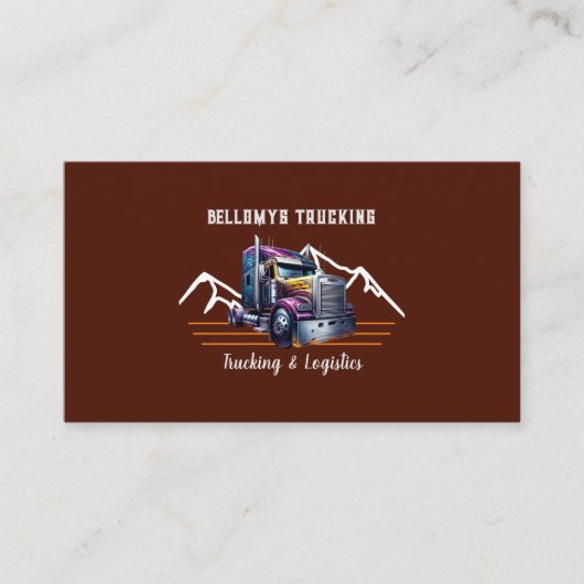 Semi Truck Trucking en Logistiek Visitekaartje (Voorkant)