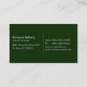 Semi Truck Trucking en Logistiek Visitekaartje (Achterkant)