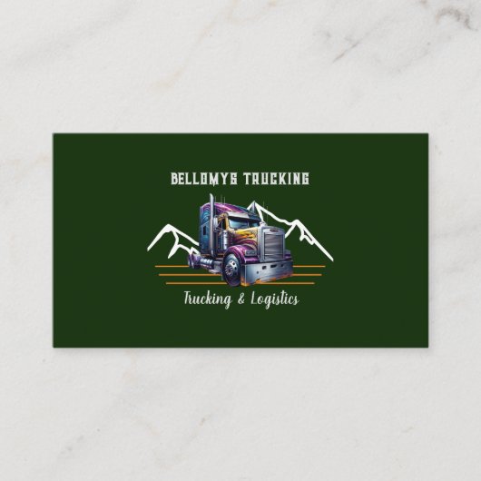 Semi Truck Trucking en Logistiek Visitekaartje (Voorkant)