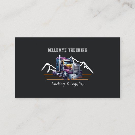 Semi Truck Trucking en Logistiek Visitekaartje (Voorkant)