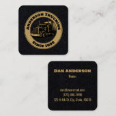 Semi Truck Trucking Template Vierkante Visitekaartje (Voorkant / Achterkant)