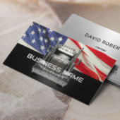 Semi Truck Veteraan Trucking Amerikaanse vlag Visitekaartje