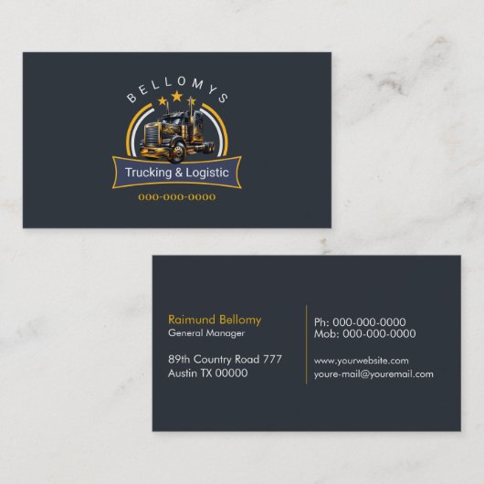 Semi Truck Visitekaartje (Voorkant / Achterkant)