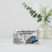 Semi Truck | Visitekaartje van betonrottextuur (Staand voorkant)