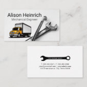 Semi Truck | Wrenches | Auto-mechanisch Visitekaartje (Voorkant / Achterkant)