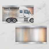 Semi Truck | Zijdelingse Uitzicht | Logistieke dis Visitekaartje (Voorkant / Achterkant)