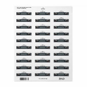 Semi Trucks op Staal Gekleurd Etiket (Full Sheet)