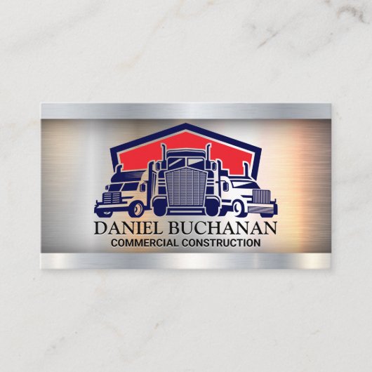 Semi Trucks | Transport Moving Goods Visitekaartje (Voorkant)