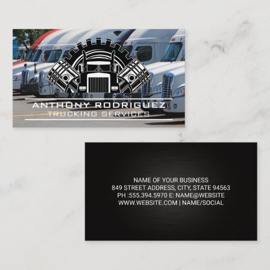 Semi Trucks | vervoer | Logistiek Visitekaartje (Voorkant / Achterkant)