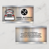 semi-vrachtwagen | Bouwgereedschap Visitekaartje (Voorkant / Achterkant)