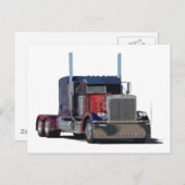 Semi-vrachtwagen Briefkaart (Voorkant / Achterkant)