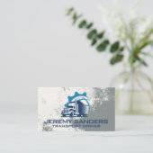 Semi-vrachtwagen | Mondiaal Transport | Verzending Visitekaartje (Staand voorkant)